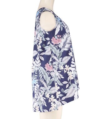 San-ai Resort（三愛水着楽園） 【水陸両用】　プリントカップ付きトップス　M・L　【Reir（レイール）】 ネイビー