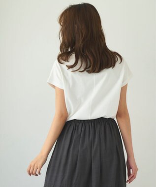 Feroux フレンチスリーブロゴプリント Tシャツ ホワイト系