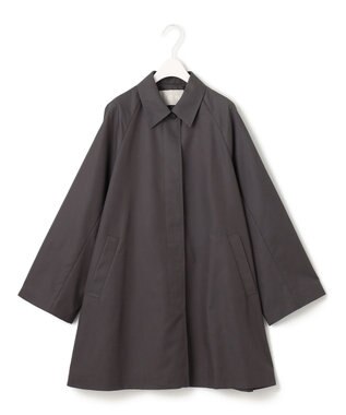 ICB 【撥水加工】ＴＣシャンブレーツイル ステンカラーコート チャコール系