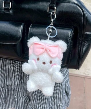WEGO 美意識あにまるぬいぐるみキーホルダー ホワイト