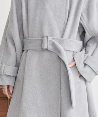 earth music&ecology ミドル丈コート Gray Mixture