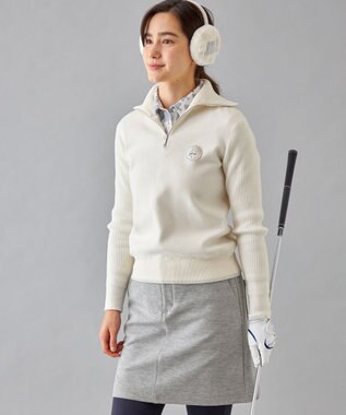 23区GOLF 【WOMEN】【ストレッチ】ポンチ スカート ライトグレー系