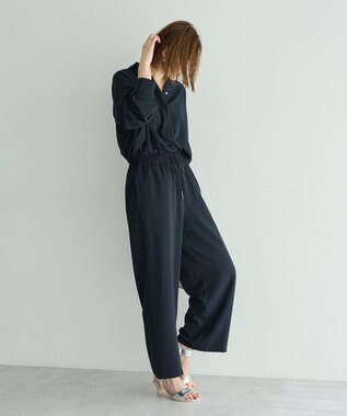YECCA VECCA 【2点SET】スキッパーデザインセットアップ Navy