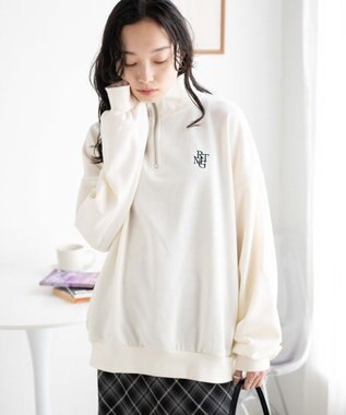 WEGO ハーフジップBIGスウェット 柄5