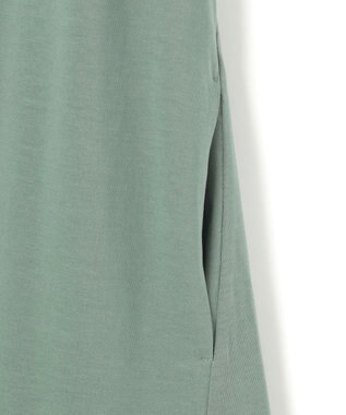 23区 L 【Oggi8月号掲載/接触冷感/洗える】ツイストコットンプレーティング スリーブレスワンピース モスグリーン系