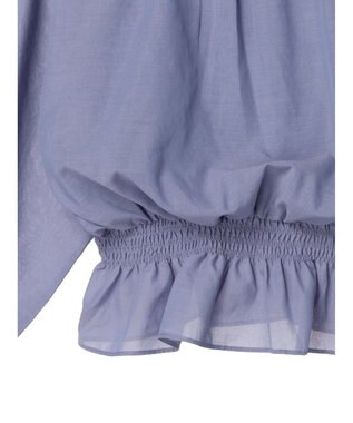 earth music&ecology シャーリングシアーブラウス Blue