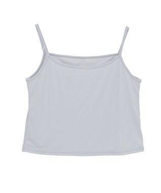 earth music&ecology ＳＥＴ２点ラッフルレースブラウス＋キャミソール Grayish Blue