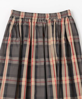 ANY 【ウエストゴム】ビックチェックタフタスカート キャメル