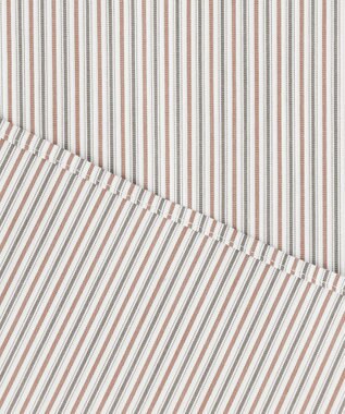 J.PRESS LADIES 【洗える】BEZ C/Ny ドビーストライプ フリルネック ブラウス グレー系1