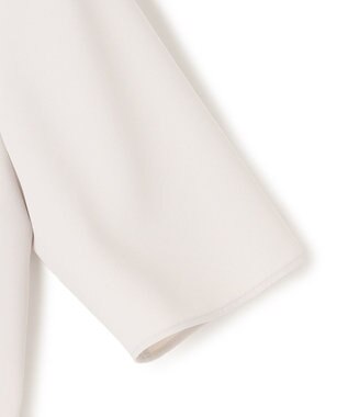 ICB L ストレッチジョーゼット ラッフルディテールブラウス トープ