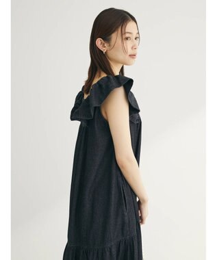 Green Parks ■ＥＳＣＡＲ　デニムピンタックワンピース Black