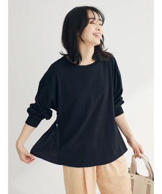 Green Parks ドロストドッキング長袖プルオーバー Black