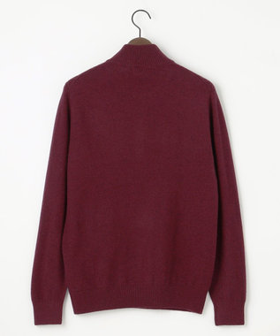 JOSEPH ABBOUD カシミヤブレンド ハイネック ZIP プルオーバーニット ワイン系