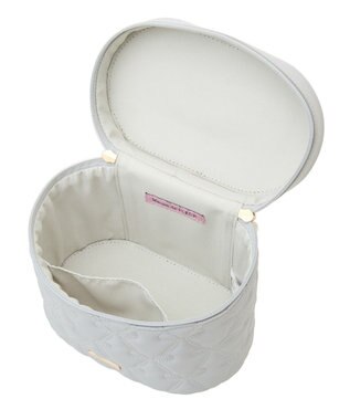 Maison de FLEUR EC限定リボンキルティングキューブバッグ Grayish Blue