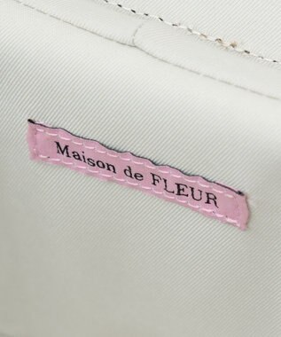 Maison de FLEUR EC限定リボンキルティングキューブバッグ Grayish Blue