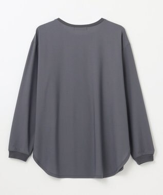 ANY ジョーゼットロゴプリントTシャツ チャコール