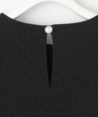 UNFILO 【洗える/シワになりにくい】フクレジャガードブラウス ブラック