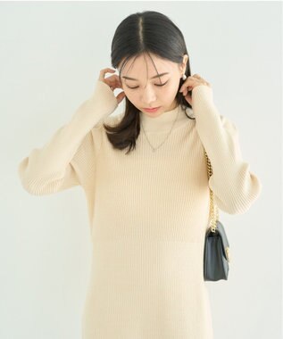 earth music&ecology ニットミニワンピース Ivory