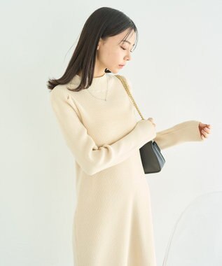 earth music&ecology ニットミニワンピース Ivory