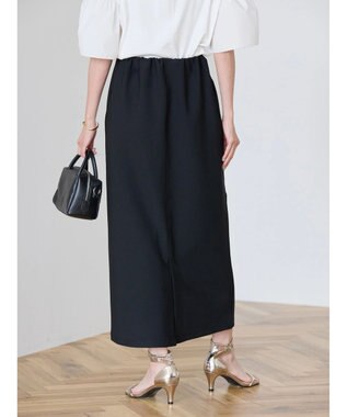 AMERICAN HOLIC クレープジョーゼットタイトスカート Black