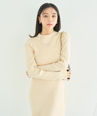 earth music&ecology ニットミニワンピース Ivory