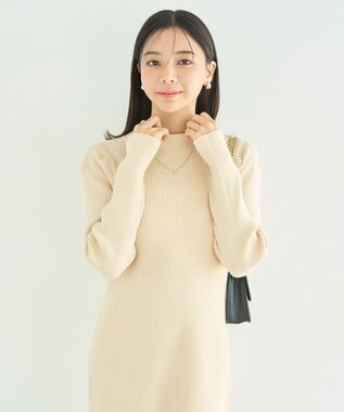 earth music&ecology ニットミニワンピース Ivory