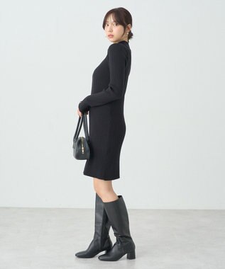 earth music&ecology ニットミニワンピース Black