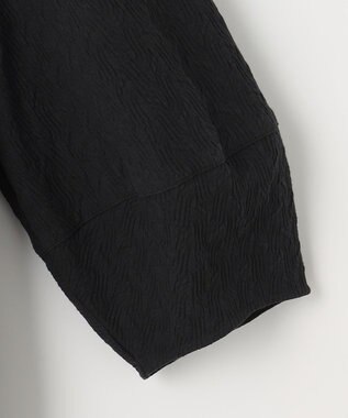 UNFILO 【洗える/シワになりにくい】フクレジャガードブラウス ブラック