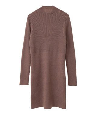 earth music&ecology ニットミニワンピース Mocha