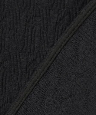 UNFILO 【洗える/シワになりにくい】フクレジャガードブラウス ブラック