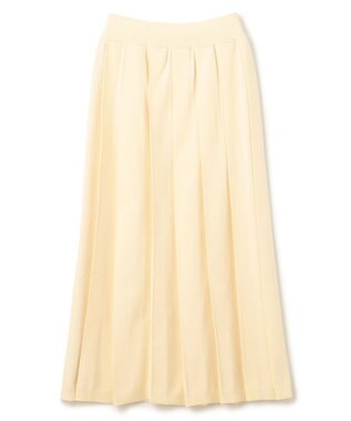 uncrave 【手洗い可】ドライタッチ ニット プリーツ スカート（uncrave WHITE） エクリュ