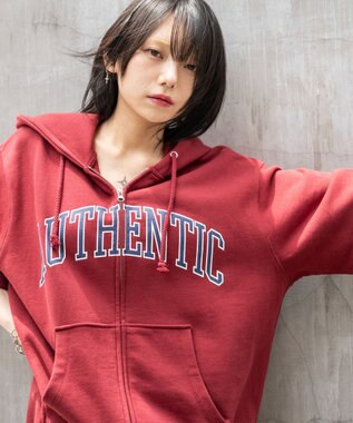 WEGO 【ユニセックス着用ITEM】カレッジロゴジップパーカー（SS） ワイン