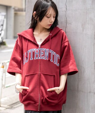 WEGO 【ユニセックス着用ITEM】カレッジロゴジップパーカー（SS） ワイン