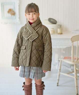 組曲 KIDS 【150-160㎝】グレンチェック キュロット モノトーン