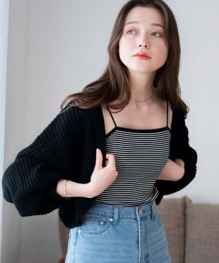 WEGO 【カップ付き/SMサイズ展開】なちゅ盛れカップインキャミ 柄2