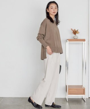 AMERICAN HOLIC バイパチサイドスリットニットプルオーバー Mocha