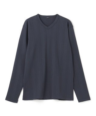 JOSEPH HOMME 【LEON 掲載】テックリブジャージー　Vネックカットソー ネイビー系