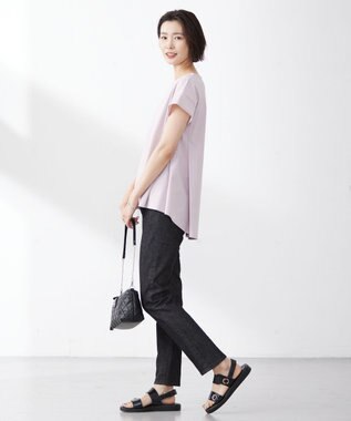 J.PRESS LADIES L 【WEB限定・吸水速乾】OUKAプレーティング カットソー ピンク系