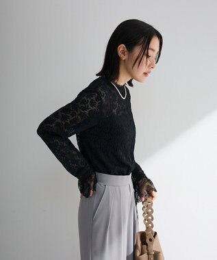 Green Parks 総レースプルオーバー Black