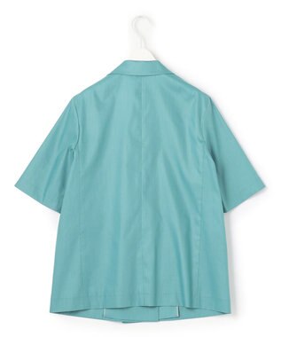 ICB 【接触冷感・洗える】エステルラミーチンツ ハーフスリーブジャケット セルリアン系