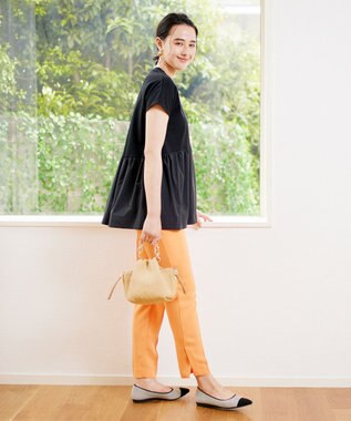 UNFILO 【GLOW 6月号掲載/接触冷感/ストレッチ】BEAUTY FORM タフタコンビTシャツ ブラック