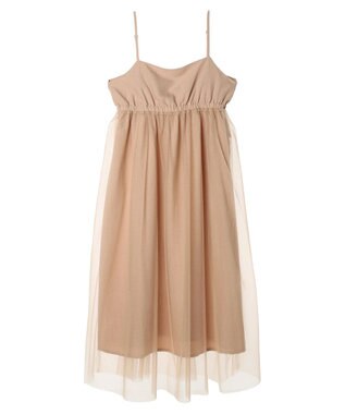 Green Parks ２ＷＡＹラメチュールキャミワンピース Beige