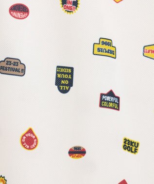 23区GOLF 【MEN】【UVケア/吸水速乾】マルチステッカープリント ポロシャツ ホワイト系5