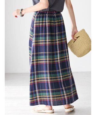 AMERICAN HOLIC リネンブレンドフレアスカート2 Check