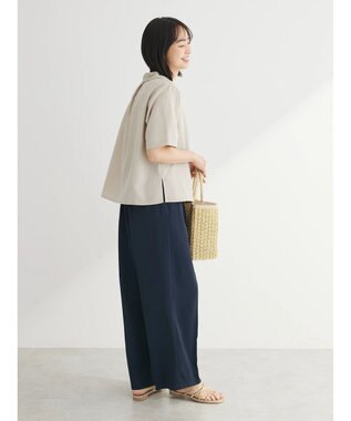 Green Parks 接触冷感　開襟シャツ Light Beige