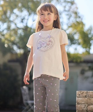 ANY KIDS ネックレス付き ネコTシャツ エクリュ