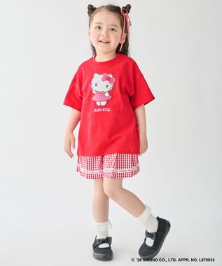 ANY KIDS 【サンリオキャラクターズ×ANY KIDS】ひんやり ミラクルスパンコール Tシャツ ハローキティ×レッド