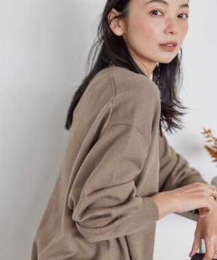 AMERICAN HOLIC バイパチサイドスリットニットプルオーバー Mocha