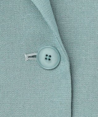 自由区 L 【ドラマ「明日はもっと いい日になる」着用】【セットアップ対応・接触冷感・洗える】リネンライクシンセティックテーラード ジャケット ライトブルー