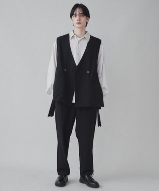 WEGO 【ユニセックス着用ITEM】TRノーカラーベスト ブラック